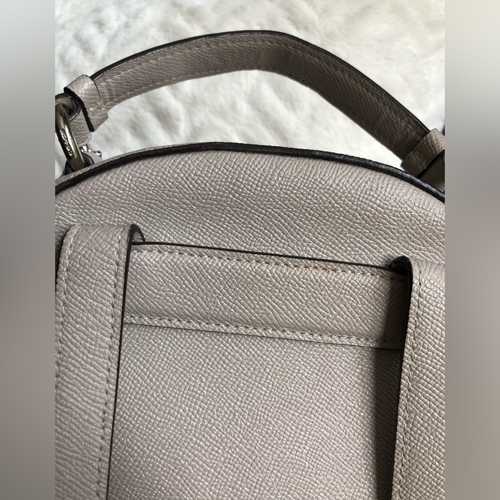 Coach Taupe Leather Backpack Purse - Picture 8 of 13